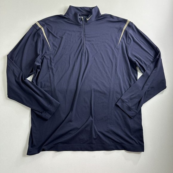 Men's Nike GOLF Fit Dry Quarter 1/4‎ Zip Pullover Long Sleeve Sweatshirt Shirt - Picture 1 of 8